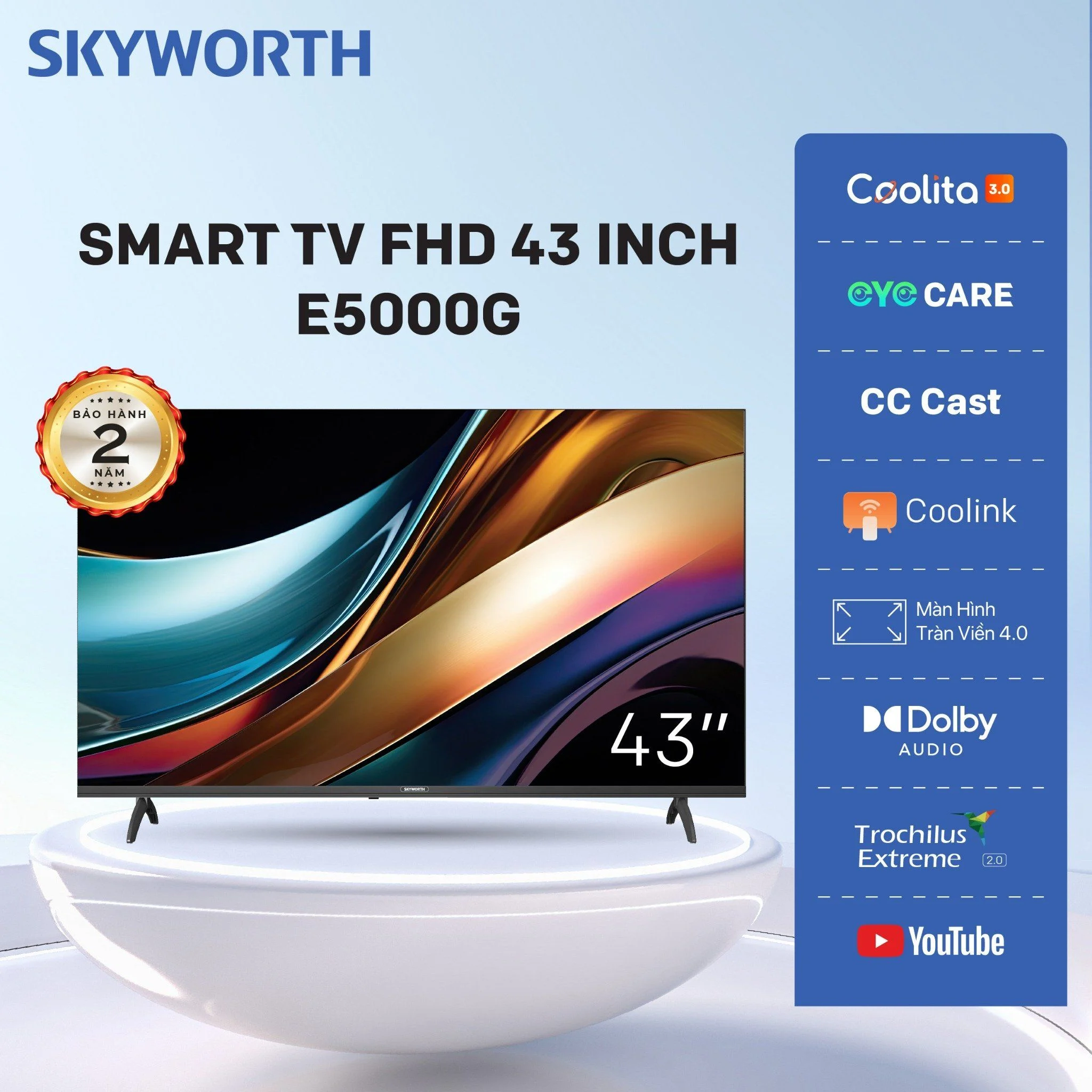 Tivi Skyworth 43 inch Smart 43E5000G